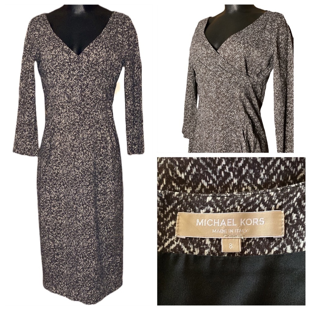 Michael Kors Collection | Brown Cream Designer Dress “Night Out” Style# …